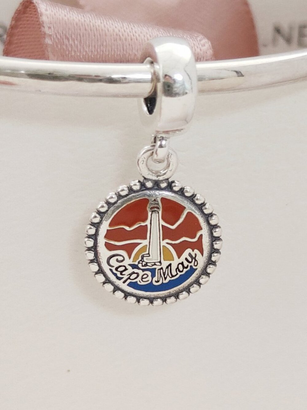 Pandora Cape May New Jersey Exclusive Dangle Charm Pendant S925 Silver with box